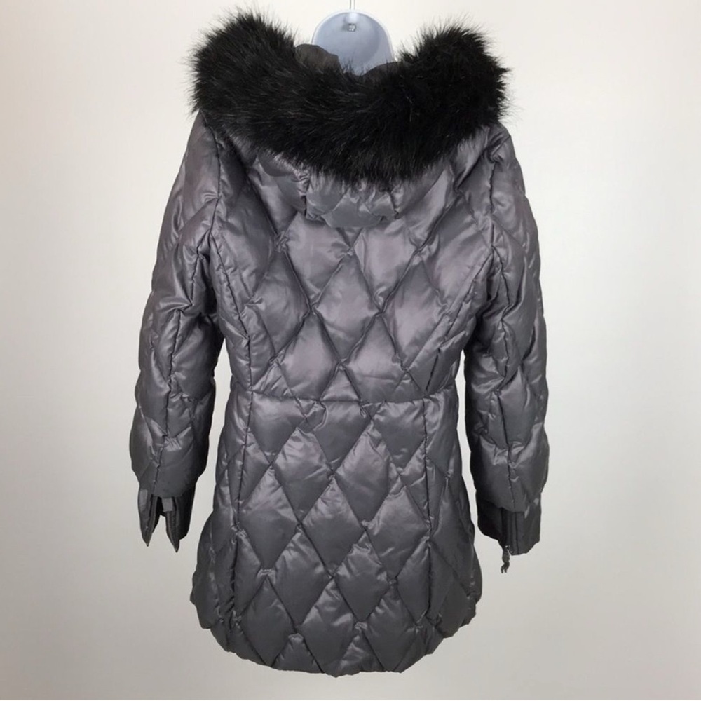 Juicy Couture Women’s Hooded Full Zip Puffer Down Jacket Removable Fur Sz. M - Picture 2 of 13